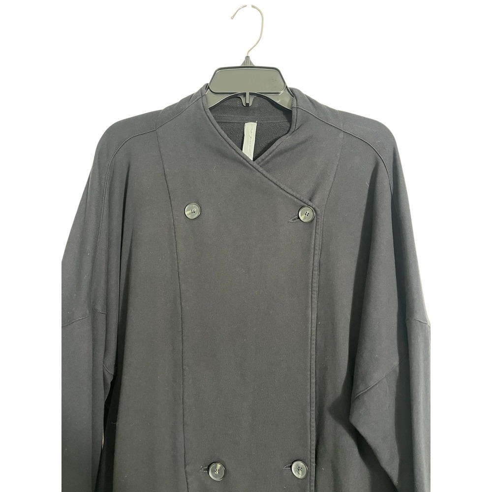 RAQUEL ALLEGRA Cozy Fleece Double Breasted Funnel Neck Jacket - Picture 5 of 10